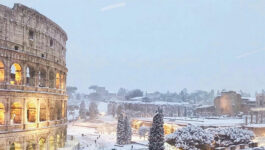 Rome is covered in snow and people are freaking out